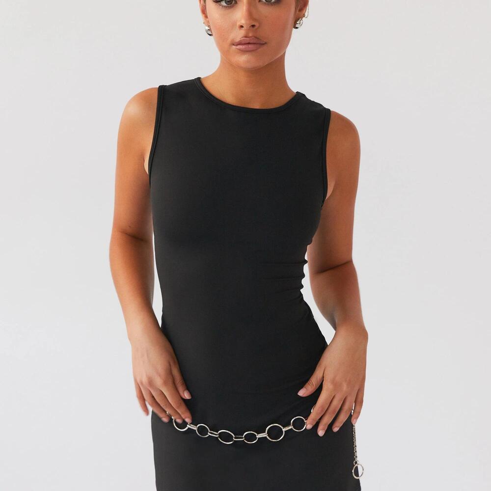 Cosmic Chic Mini Dress - Black